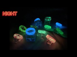 video модное красочное светящееся кольцо из смолы для женщин и мужчин sex