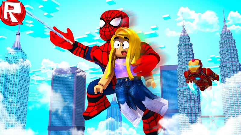 video роблокс человек паук спасает девушку в roblox возвращение домой видео веселая игра для детей sex