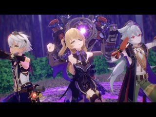 video genshin impact mmd фишль беннет рэйзор и страж руин ダンスロボットダンス смешное видео sex