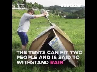 video would you camp out in a tent made from recycled cardboard sex