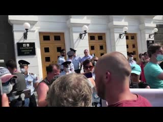 video хабаровск митинг 18 июля владимир шмонька соловьёв извиняется и переобувается клирик sex