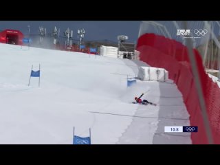 video ужасные падения в горных лыжах на олимпиаде 2022 в пекине гигантский слалом женщины sex