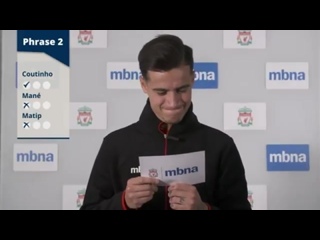 video coutinho mané and matip take on the scouse challenge sex