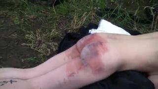 video очень жесткая реальная порка шведской рабыни в лесу sex