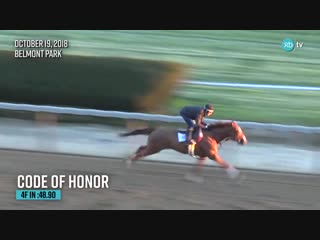 video code of honor worked 4f in 48 90 at belmontpark on october 19th for trainer shug mcgaughey in advance of a start sex