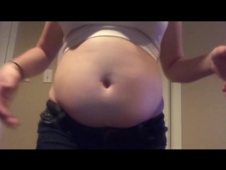 video part two playing with my inflated belly with different cloths road to bbw sex