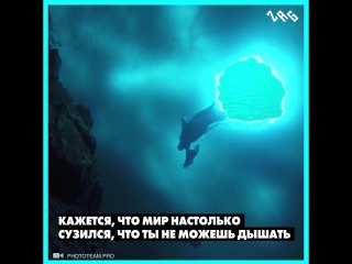 video русалка подо льдом наталья авсеенко плавает в ледяной воде совершенно обнаженная sex