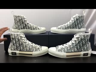 video real vs fake dior b23 high chucks plus blacklight test sex
