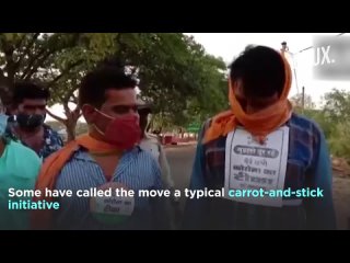 video полиция индии приказала невакцинированным носить специальные нагрудные знаки sex