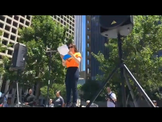 video alyssa milano activist is speaking at a protest in dallas against the nra convention sex