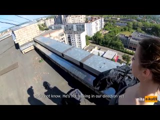video экстремальный секс на крыше русской порно парочки miha nika69 sex