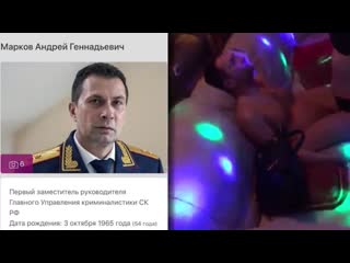 video первый замглавы управления криминалистики скр андрей марков оказался запечатлен в компании девушек пониженной sex