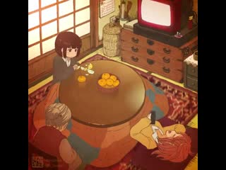 video two lesbian anime girls rub each other under table sex