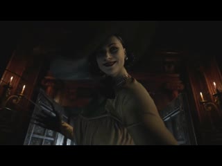 video resident evil 8 village lady dumitrescu высокая леди димитреску в шляпе прикол фильм мужчина по вызову sex