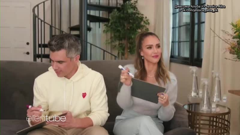 video джессика альба на шоу эллен дедженерес лос анджелес 15 января 2021 rus sub sex