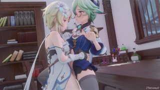 video a night in mondstadt happy accident part 2 сахароза люмин геншин импакт сахароза люмин с animation anime porno sex