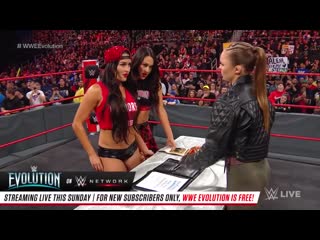video ronda rousey nikki bella come face to face for womens title contract signing sex
