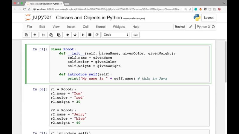 video cs dojo classes and objects with python part 1 python tutorial 9 sex