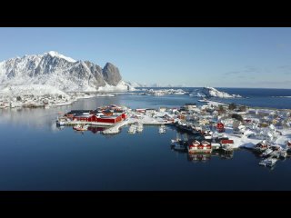 video winter on lofoten islands norway scandinavia europe march 2019 4k aerial sex