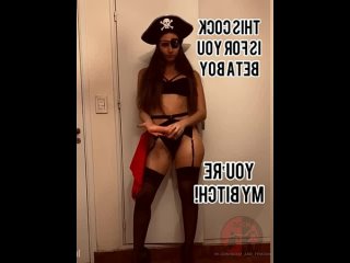 video хэллоуин здесь и эта пиратка будет тренировать твою задницу своим членом ты боишься неженка шлюха бдсм и фемдом sex