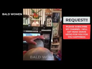 video bald women girl head shave at home sex