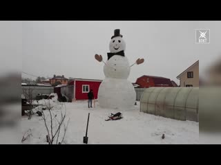 video снежная звезда из воскресенска семья лепила снеговика на конкурс а попала в ленту новостей sex
