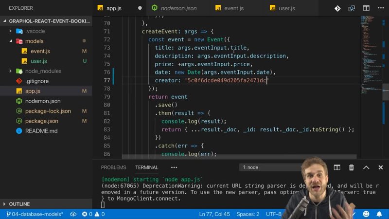 video 6 adding relations build a complete app with graphql mongodb and sex