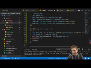 video 8 adding bookings build a complete app with graphql mongodb and sex