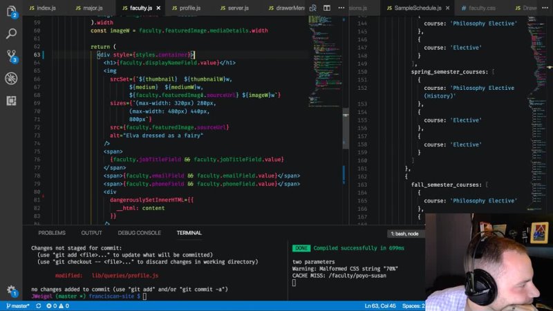 video react component dev with graphql data part 2 p5d87 live coding with jesse sex