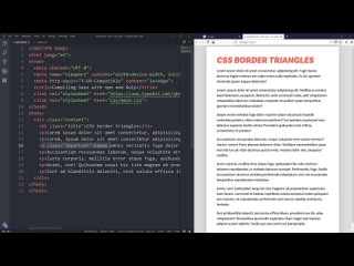 video how and why to use borders to make a css triangle plus a scss mixin sex
