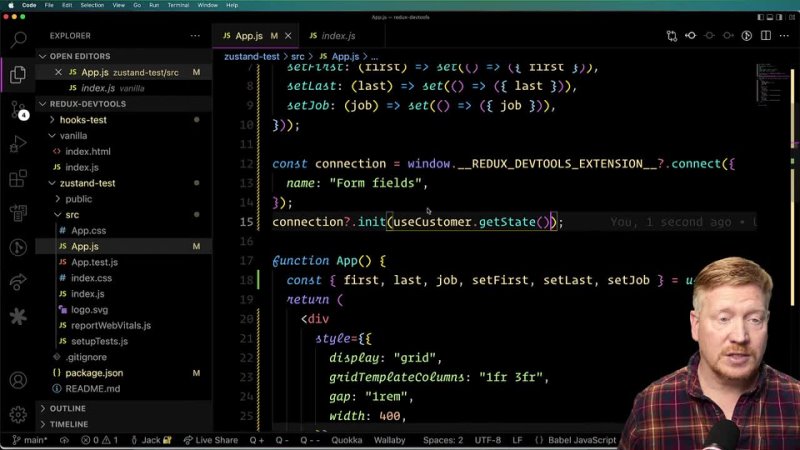 video hacking redux devtools for vanilla js react hooks and zustand sex