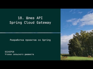 video sc24ep18 шлюз api spring cloud gateway разработка проектов со spring sex