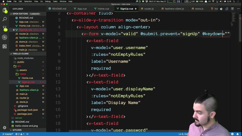 video build a trello clone with vue jsvuetify js and feathers js part 1 sex