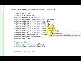 video c tutorial 28 create excel xls and xlsx file from c using excellibrary sex