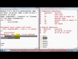 video python tutorial for beginners 11 comparison operators logical operators is and in sex