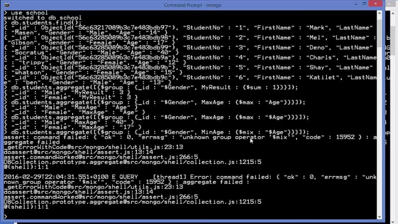 video mongodb tutorial for beginners 13 mongodb aggregation sex