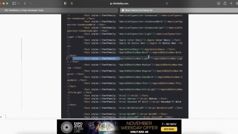 video react native tutorial 34 text style props react native sex