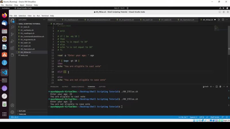 video how to use if else in shell scripts shell scripting tutorial for beginners sex