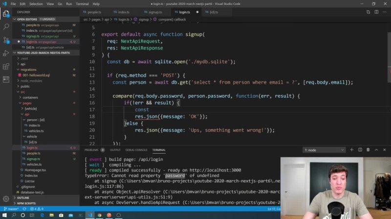 video next js tutorial part 6 authentication for api routes using jwt and bcrypt sex