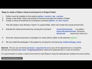 video try this way to create python virtual environment in folder and on system step by step demo sex