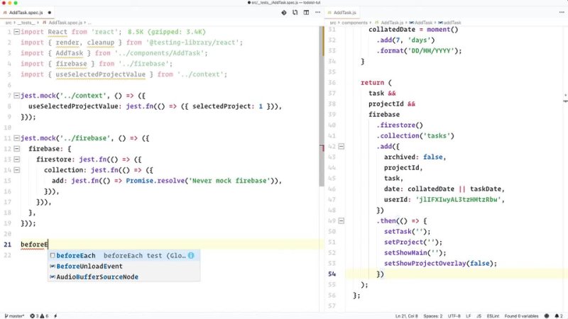 video intermediate react tutorial todoist clone with firebase custom hooks scss react testing sex
