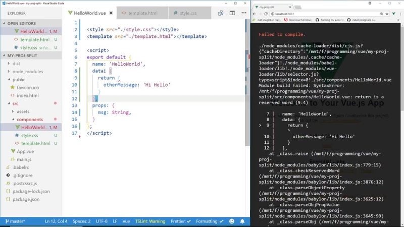 video quick tip how to split a vue js component into three files sex