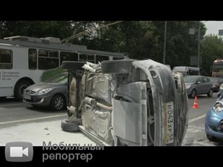 video на щелковском шоссе перевернулся автомобиль один пострадавший 04 08 2012 sex
