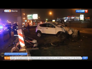 video автомобиль врезался в столб на варшавском шоссе в москве водитель погиб sex
