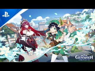 video genshin impact трейлер обновления 1 4 праздник ветряных цветов ps4 sex