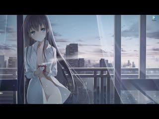 video аниме девушка с черными волосами у окна мегаполиса живые обои для wallpaper engine sex