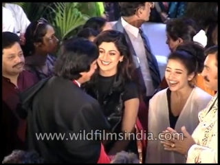 video amitabh bachchan shilpa shetty and manisha koirala on the sets of lal badshah sex