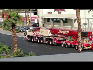 video heavy cranes leaving conexpo las vegas big cleanout at convention center 2dream machines1077 sex