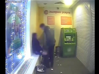 video молодая пара занялась сексом в помещении для банкоматов sex
