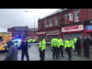 video police and ambulance in attendance at the albert pub next to anfield sex